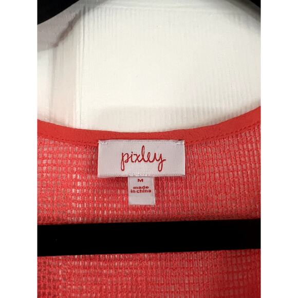 Women's Orange Pixley Zip Zipper Tank Top Size Medium - Picture 3 of 7